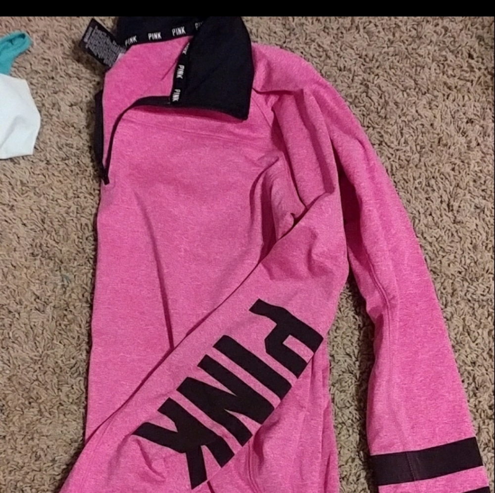 Pink half zip